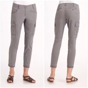 Eileen Fisher Skinny Ankle Cargo Pants Smoke Gray Size 16 NWT